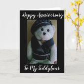 **FAVORITE CUDDLER & TEDDYBEAR* HAPPY JUBILEUM KAART (Gele Bloem)