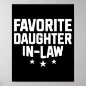 Favorite Daughter-in-law Funny Wife Mom Mother's D Poster (Voorkant)