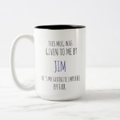 Favorite Employee Mug – Funny Boss Gift Tweekleurige Koffiemok (Links)