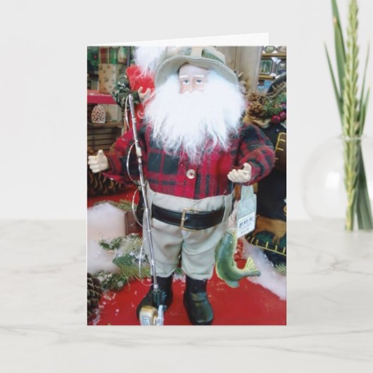 FAVORITE FISHERMAN IN CHRISTMAS FEESTDAGEN KAART (Voorkant)