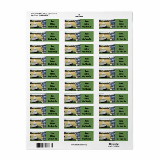 **FAVORITE GOLFER* ADRESETIKETTEN ETIKET (Full Sheet)