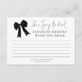 Favorite Memory With Bride Black Bow Bridal Shower Kaart