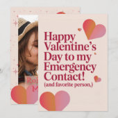 Favorite Person Cute Hearts Funny Retro Valentines Feestdagenkaart (Voorkant / Achterkant)