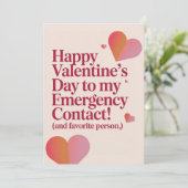 Favorite Person Cute Hearts Funny Retro Valentines Feestdagenkaart (Staand voorkant)