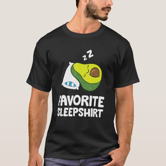 Favorite Sleep Avocado  Avocado Pajama T-shirt (Voorkant)