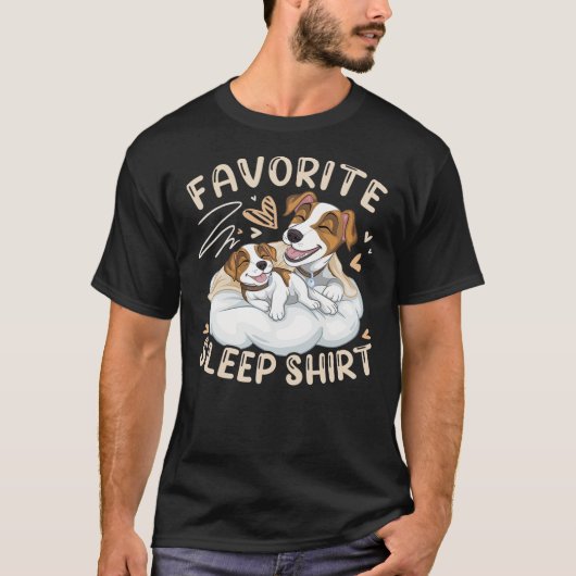 Favorite Sleep Shirt, Jack Russell Terrier with Pu T-shirt (Voorkant)