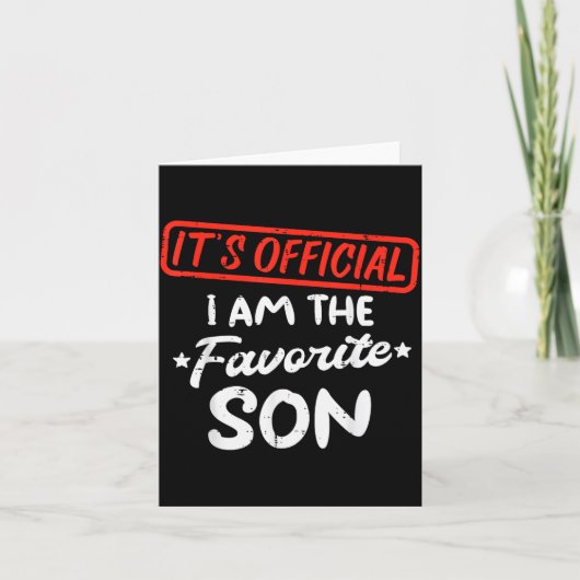Favorite Son Funny Family Men Boys Kids Youth Teen Kaart (Voorkant)