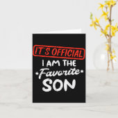 Favorite Son Funny Family Men Boys Kids Youth Teen Kaart (Gele Bloem)