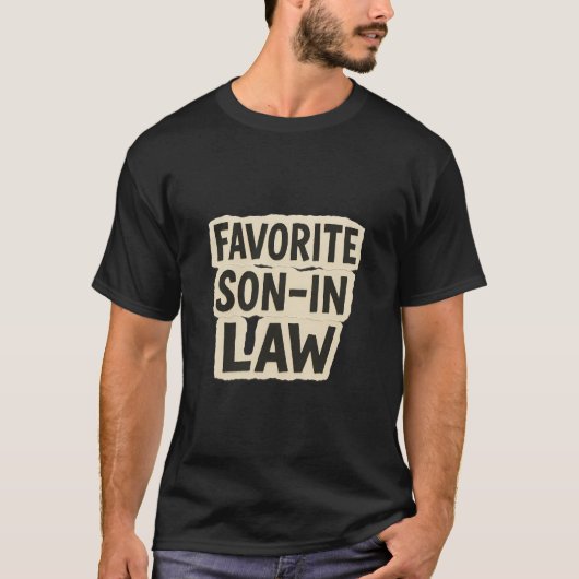 Favorite Son In Law Funny Ransom Note Paper Cutout T-shirt (Voorkant)