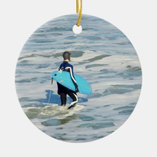 **FAVORITE SURFER** KERAMISCH ORNAMENT (Voorkant)