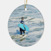 **FAVORITE SURFER** KERAMISCH ORNAMENT (Links)