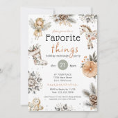 Favorite Things Boho Gift Exchange Holiday Party Kaart (Voorkant)