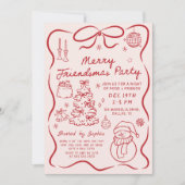 Favorite Things Christmas Holiday Party Invitation Kaart (Voorkant)