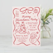 Favorite Things Christmas Holiday Party Invitation Kaart (Staand voorkant)