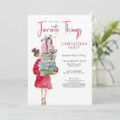 Favorite Things Christmas Party Kaart (Staand voorkant)