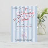 Favorite Things & Cocktails Holiday Gift Exchange Kaart (Staand voorkant)