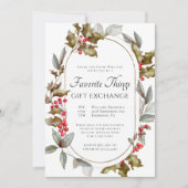 Favorite Things Elegant Botanical Gift Exchange Kaart (Voorkant)