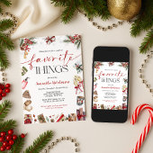 Favorite Things Gift Exchange Party Invite Kaart