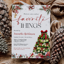 Favorite Things Gift Exchange Party Invite Kaart
