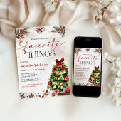 Favorite Things Gift Exchange Party Invite Kaart