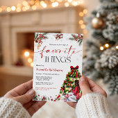 Favorite Things Gift Exchange Party Invite Kaart