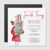 Favorite Things Holiday Party Magnetische Uitnodiging (Voorkant / Achterkant)