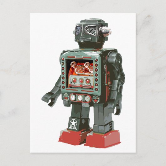 Favorite Toy Robot w Canons Briefkaart (Voorkant)
