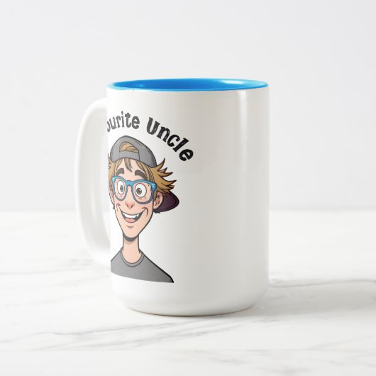 Favorite Uncle Mug Tweekleurige Koffiemok (Voorkant links)
