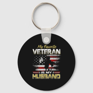 Favorite veteran is husband boyfriend veterans day sleutelhanger