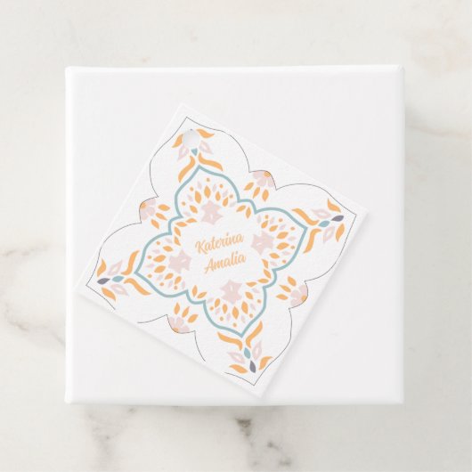 Favoritlabel zeemozaïek bedankjes labels (In situ)