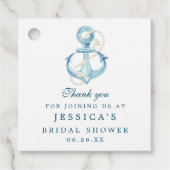 Favorlabel voor een zeemansbruiloft bedankjes labels (Voorkant)