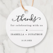 Favorlabels met dank je wel bedankjes labels (Achterkant)