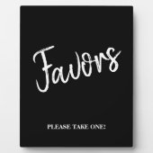 Favors Black wedding sign tabletop Plaque Fotoplaat (Voorkant)