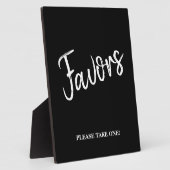 Favors Black wedding sign tabletop Plaque Fotoplaat (Zijkant)