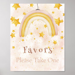Favors Boho regenbooggouden sterren magisch stof Poster