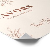 Favors Boho Wedding Sign Poster (Hoek)