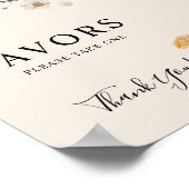 Favors Boho Wildflower Wedding Sign Poster (Hoek)
