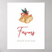 Favors Christmas Party Sign Poster (Voorkant)