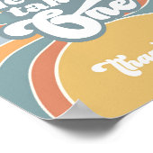Favors Groovy Retro Sunshine Baby shower Sign. Poster (Hoek)