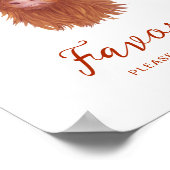 Favors Highland Koe Baby shower Poster (Hoek)