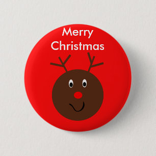 Favors met de Button van de kerstrendierpartij