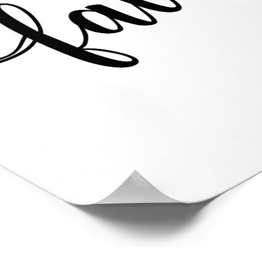 Favors Neem één Aangepaste Tafel voor bruiloft Poster (Hoek)