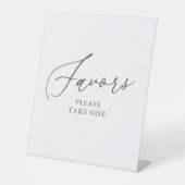 Favors Neem één bruiloft voetafdruk Reclamebord Met Voetstuk (Voorkant)