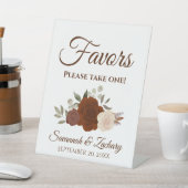 Favors Neem een roest Oranje herfst Rozen bruiloft Reclamebord Met Voetstuk (Insitu)