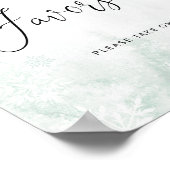Favors, neem één teken. Winterspoelgunsten Poster (Hoek)