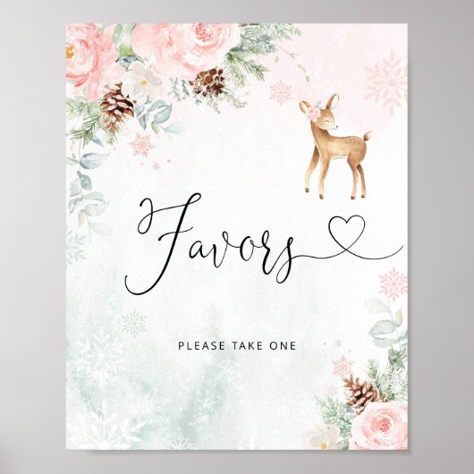 Favors, neem één teken. Winterspoelgunsten Poster (Voorkant)