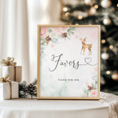 Favors, neem één teken. Winterspoelgunsten Poster