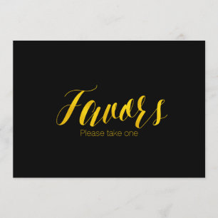 "Favors" Nepgoud Folie Chic Huwelijksbord Kaart