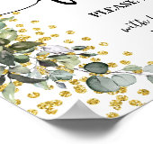 Favors Party Bruiloft Vrijgezellenfeest Eucalyptus Poster (Hoek)