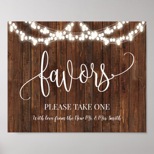 Favors Party Western Bridal Weddenschappen Poster (Voorkant)
